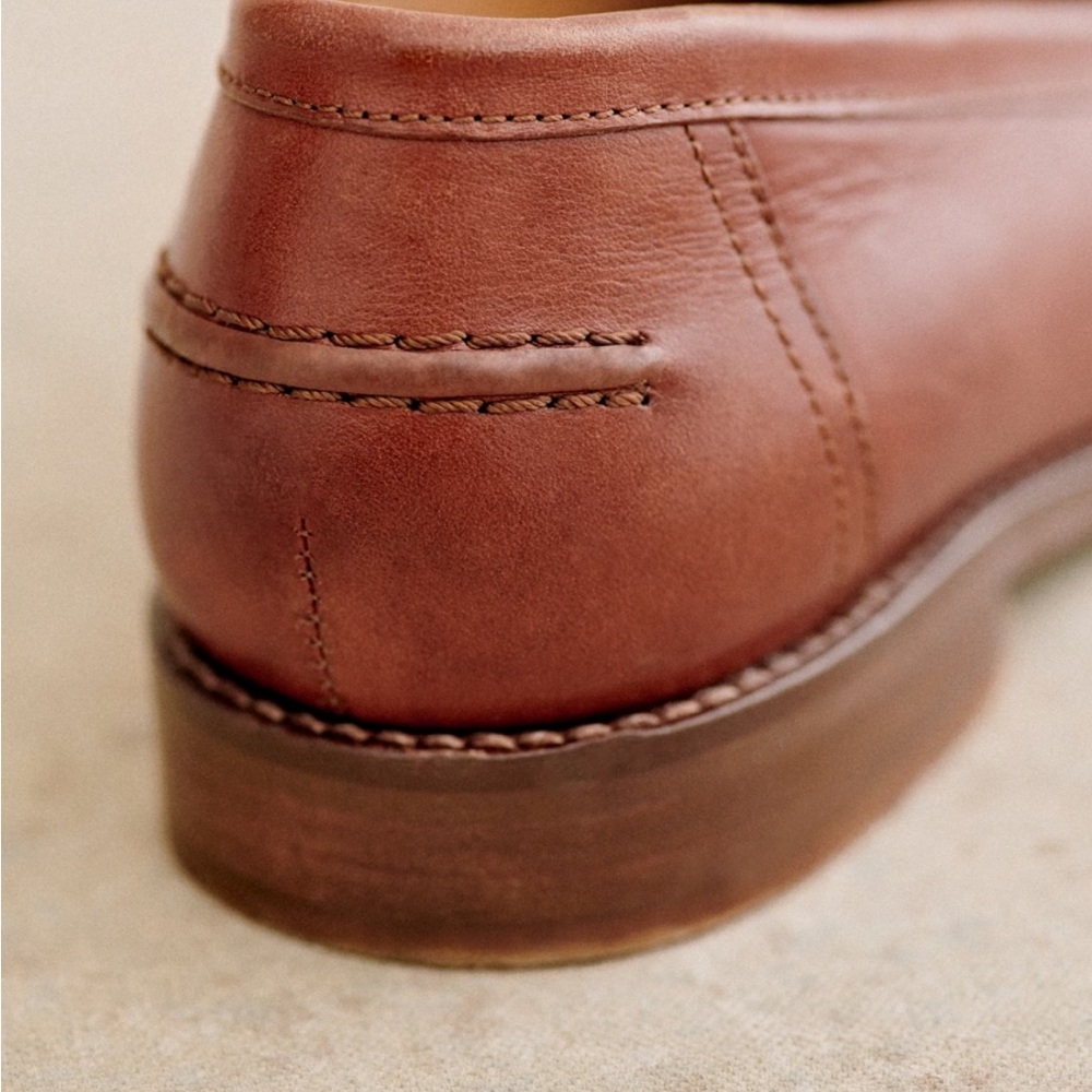 Sezane Chestnut Leather Flats - Picture 2 of 8